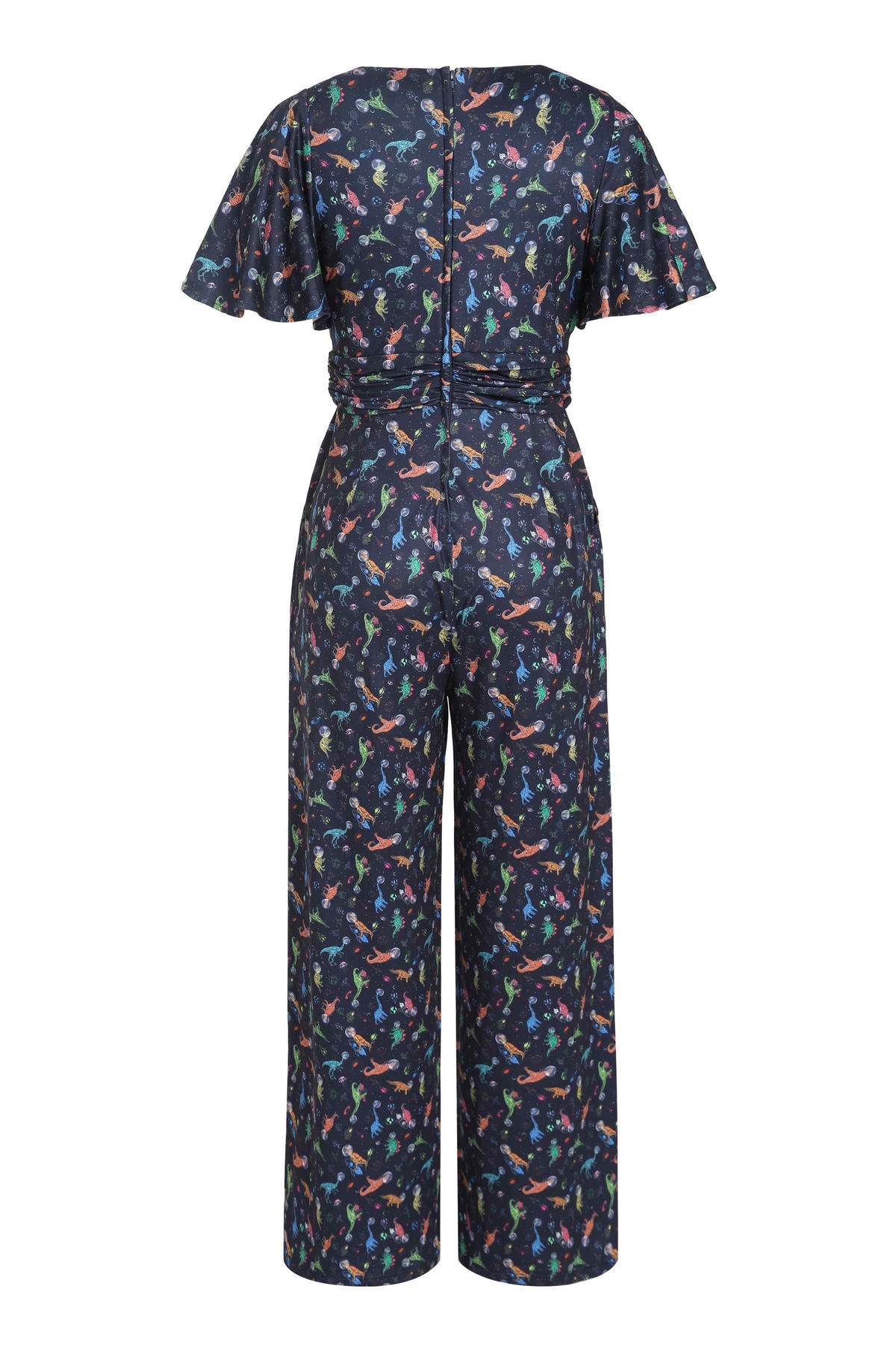 Esther Astronaut Dinosaur Jumpsuit In Navy Blue