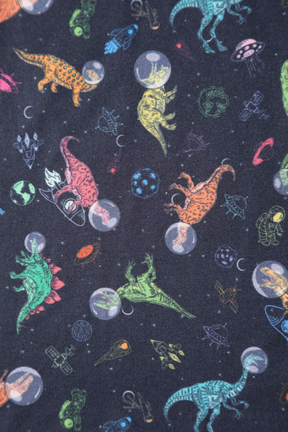 Esther Astronaut Dinosaur Jumpsuit In Navy Blue
