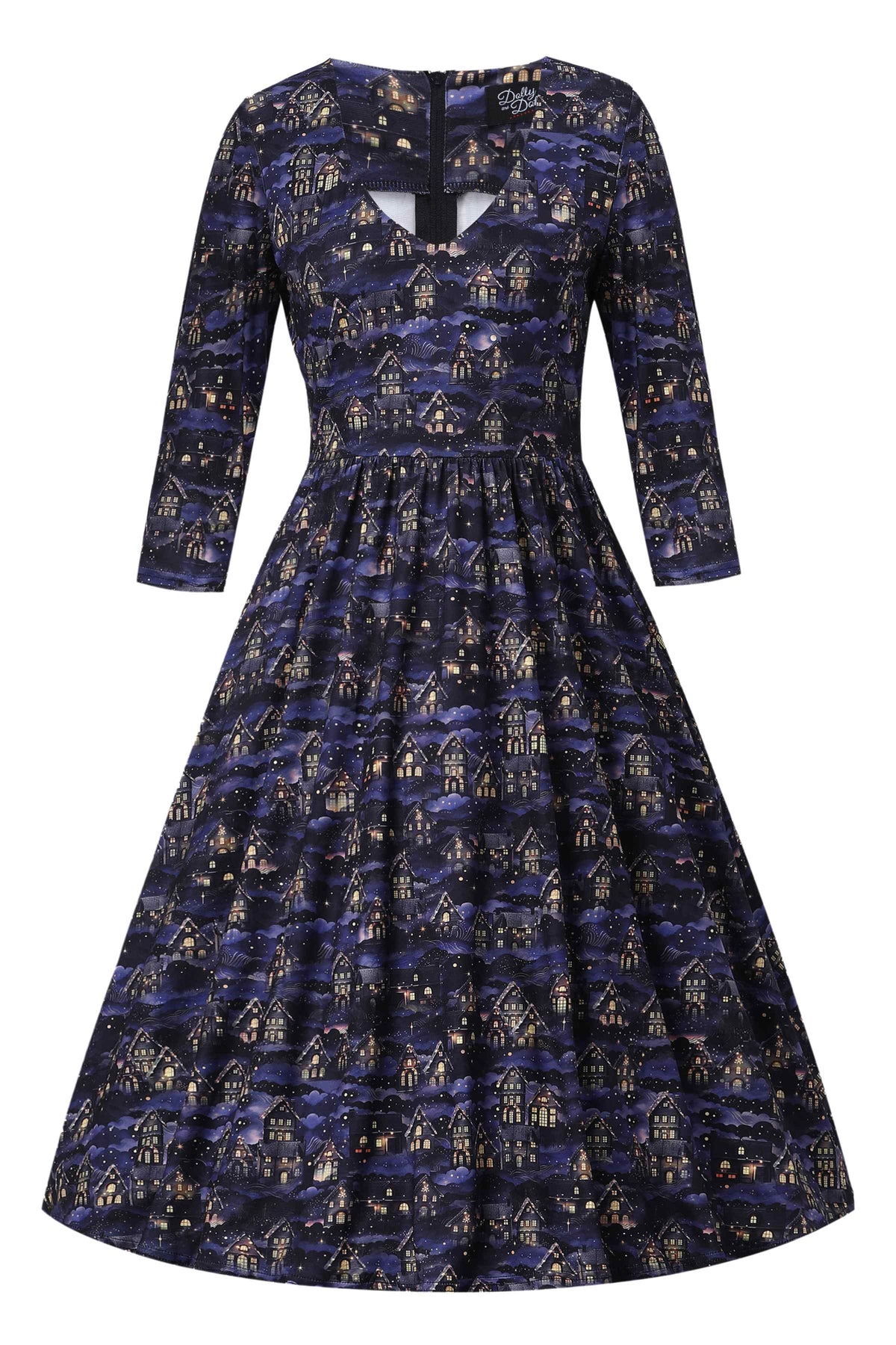 Billie Purple Christmas Eve Flared Dress