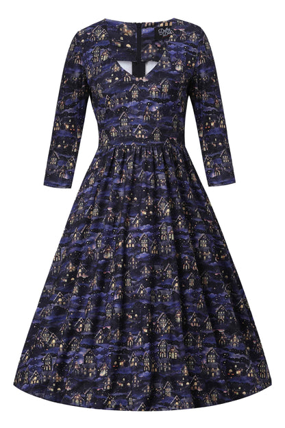Billie Purple Christmas Eve Flared Dress