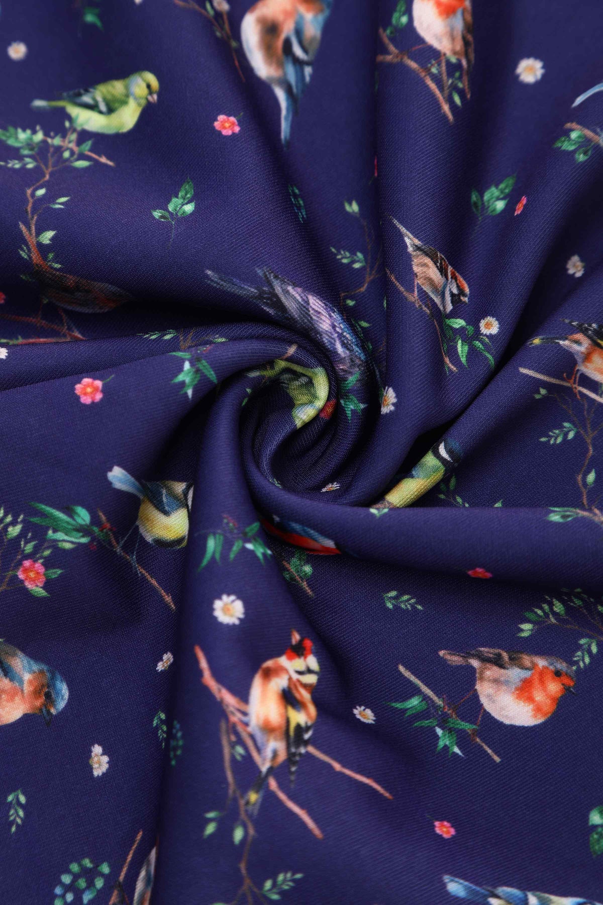 Lily Bird Garden Off Shoulder Dress In Navy Blue