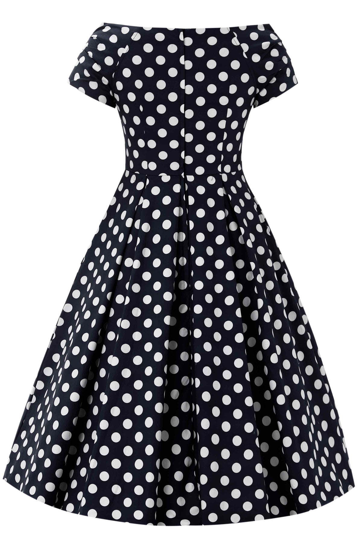 Lily Black Polka Dot Off Shoulder Dress