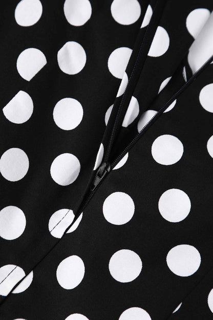 Lily Black Polka Dot Off Shoulder Dress