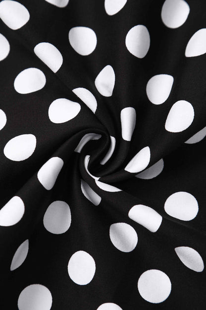 Lily Black Polka Dot Off Shoulder Dress