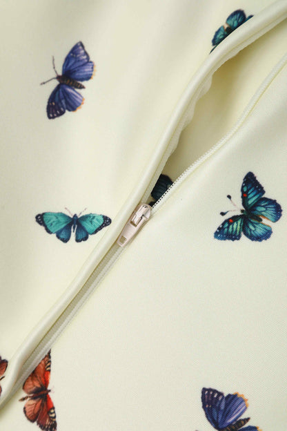 Beverly Butterfly Garden Off Shoulder Dress