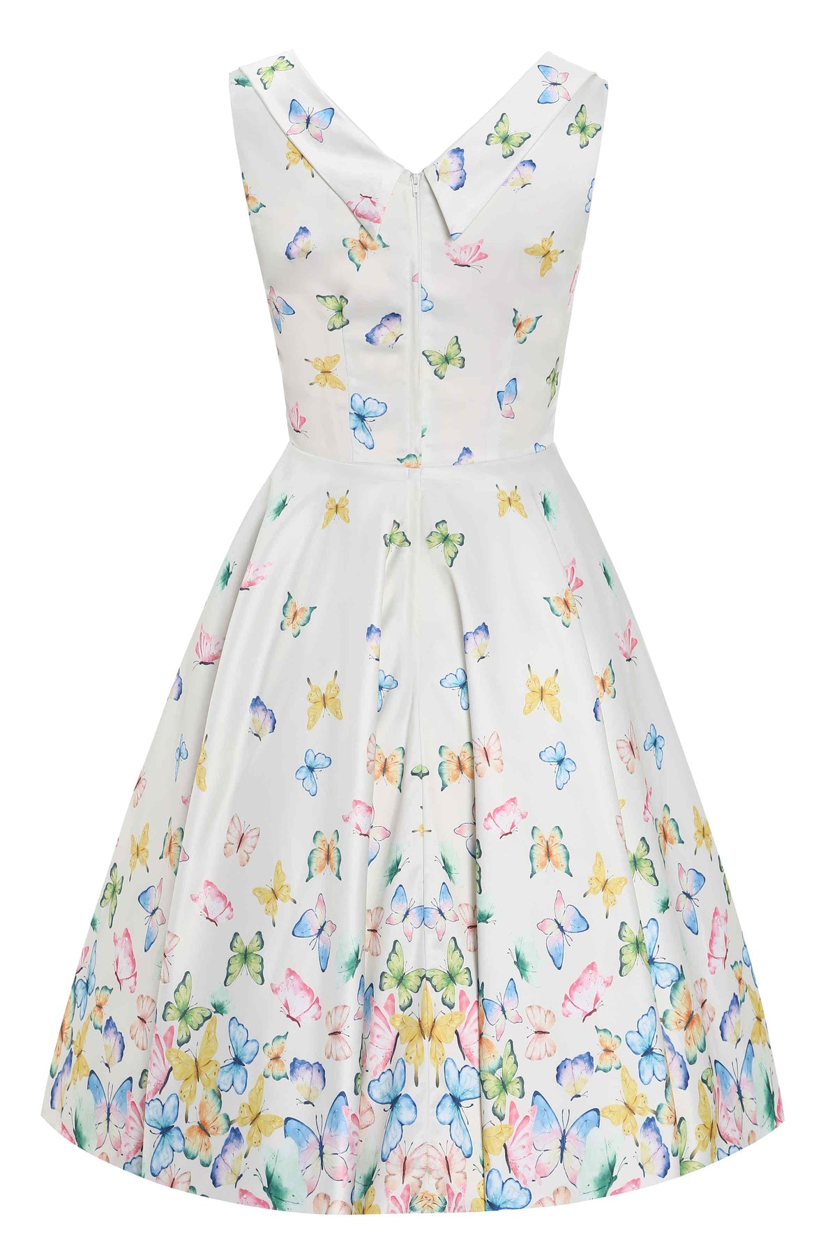 Grace Buttterfly Garden Pleated Bust Dress