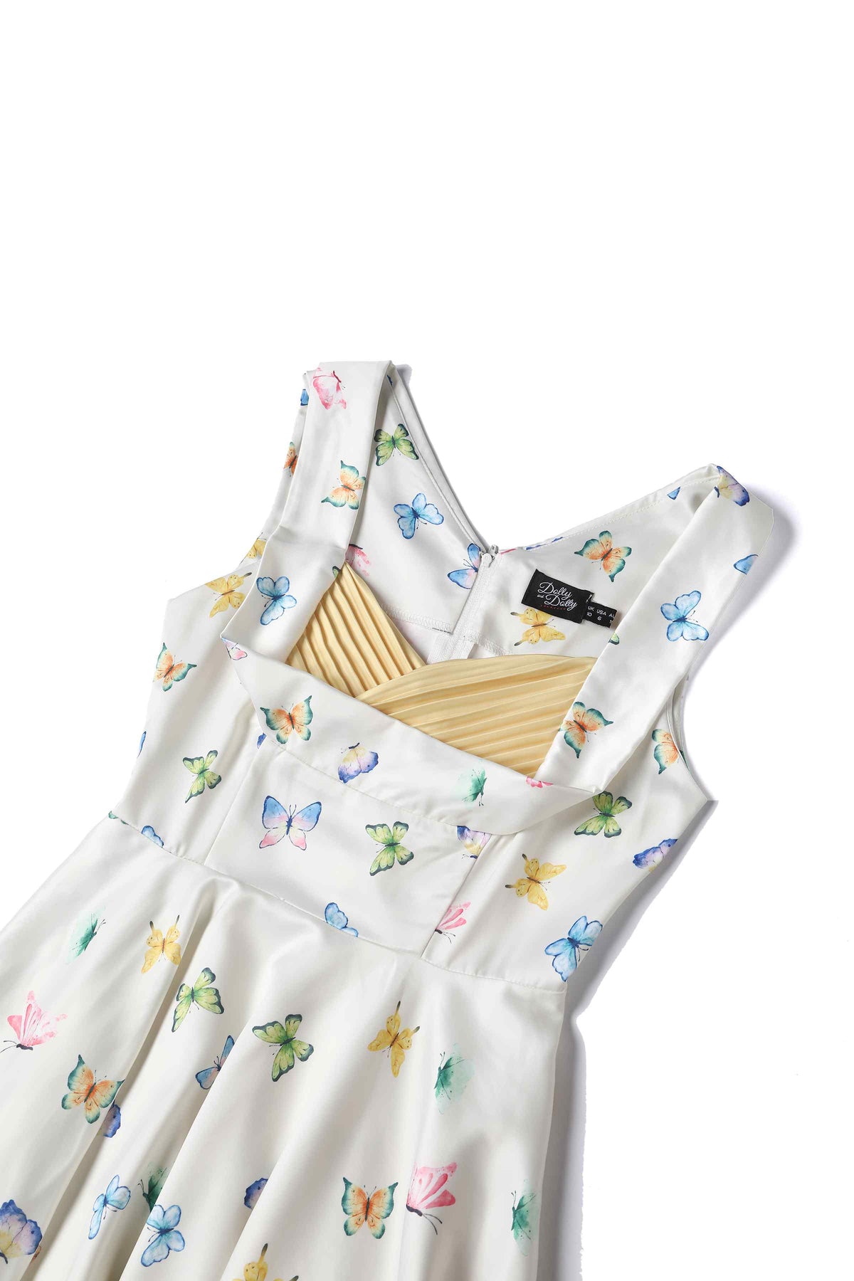 Grace Buttterfly Garden Pleated Bust Dress