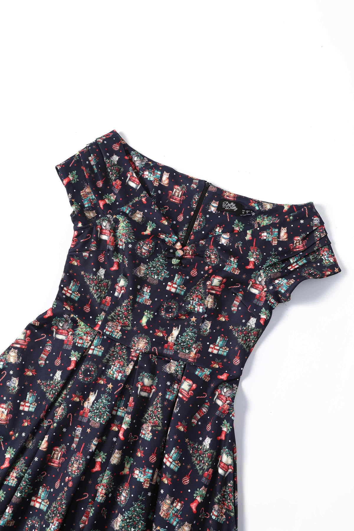 Lily Cats At Christmas Circle Dress