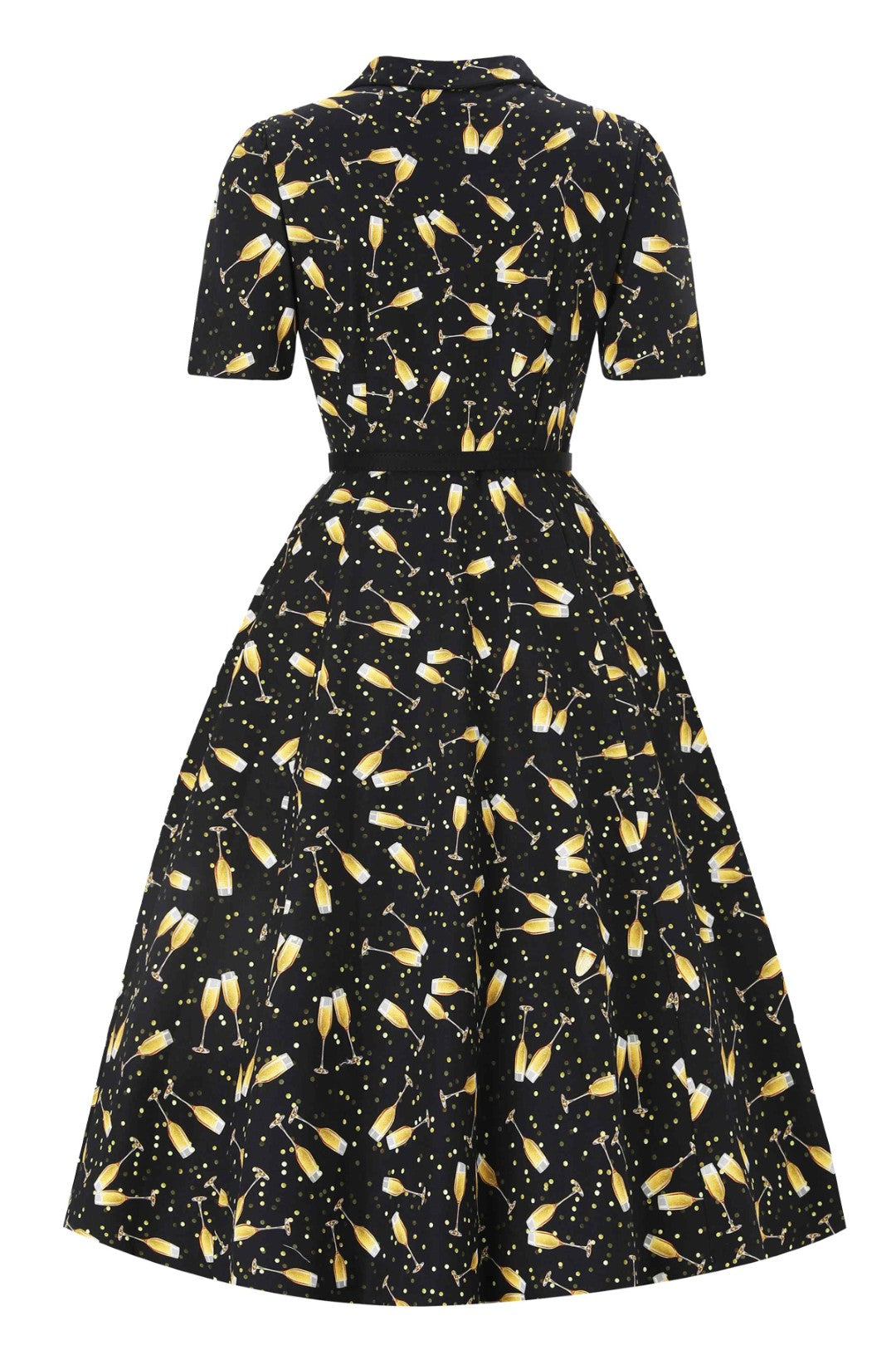 Mabel Celebration Champagne Midi Shirt Dress