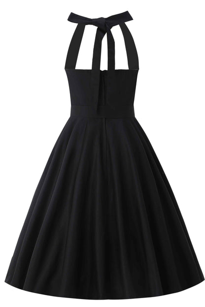 Daisy Classic Black Halter Dress