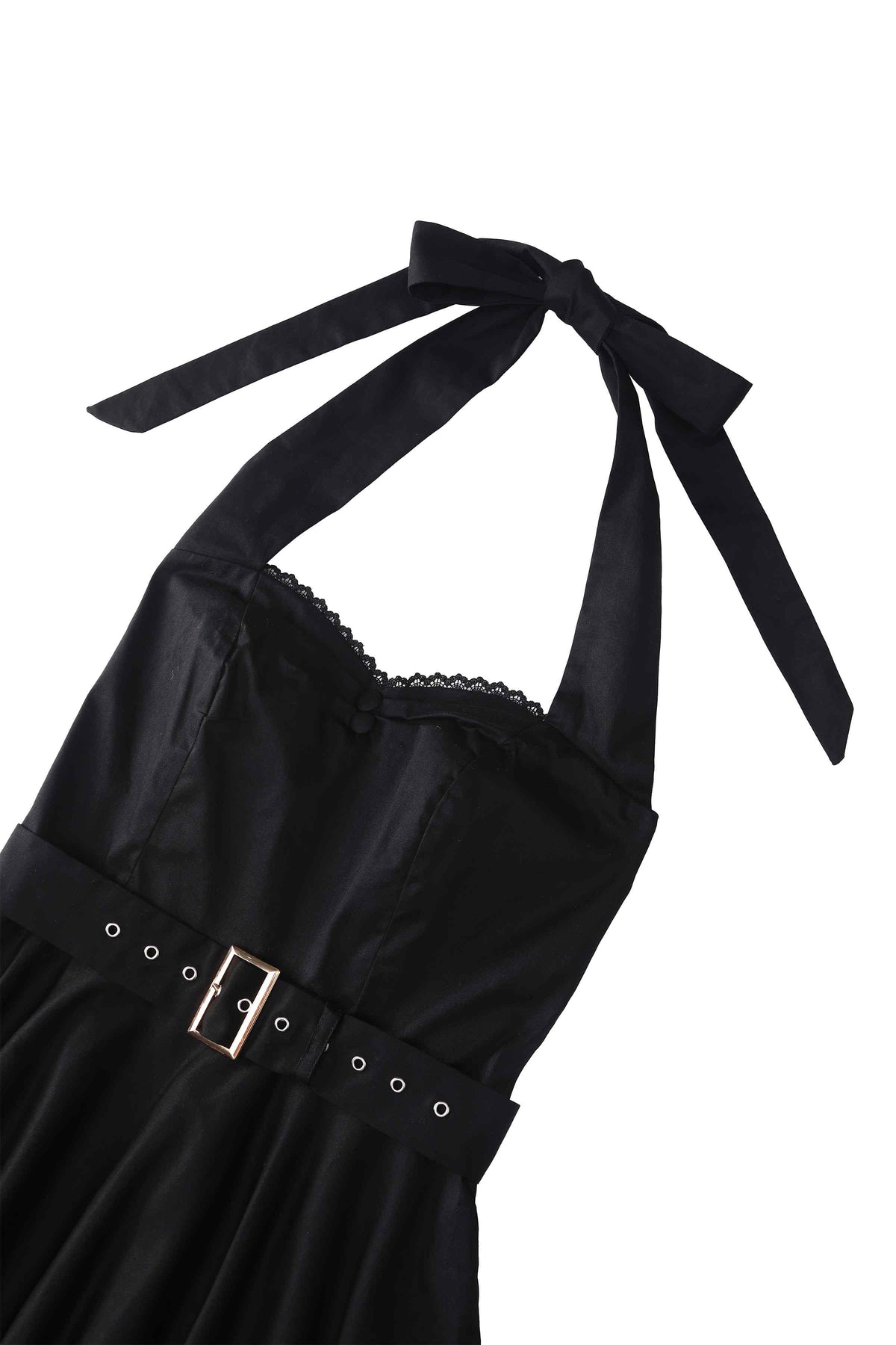 Daisy Classic Black Halter Dress