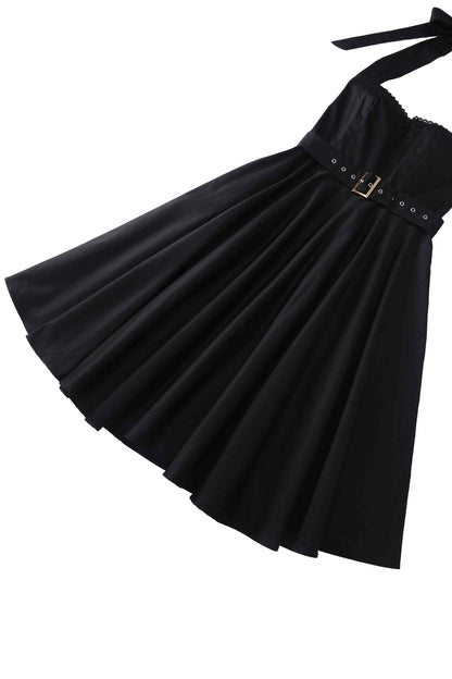 Daisy Classic Black Halter Dress