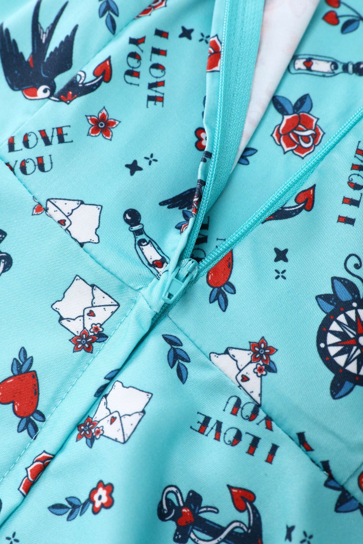 Daisy Rockabilly Nautical Tattoo Halter Dress