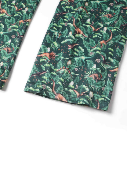 Esther Dinosaur Forest Jumpsuit In Green