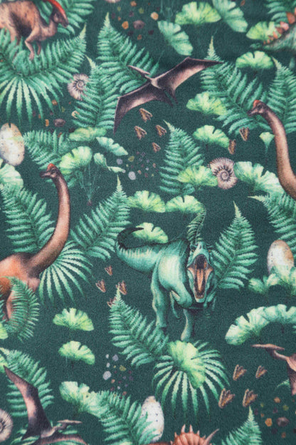 Esther Dinosaur Forest Jumpsuit In Green