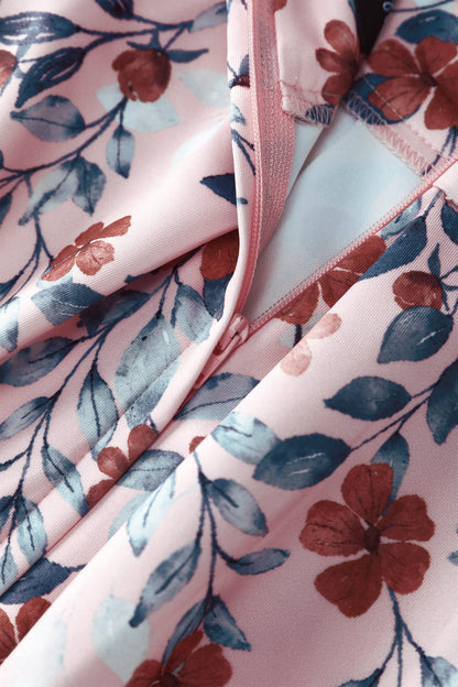 Aisley Falling Flower Box Pleated Skirt In Pink