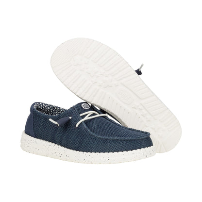 HEYDUDE Wendy Stretch Sox Womens Shoes - Navy