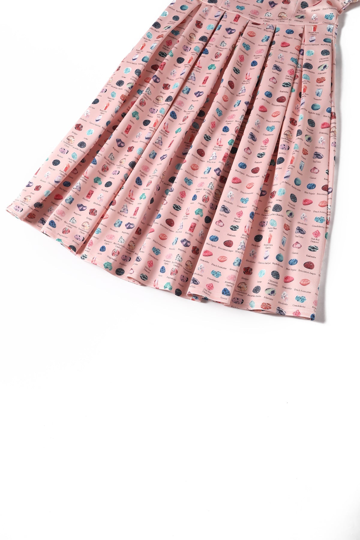 Amanda Gemstone Pink Swing Dress