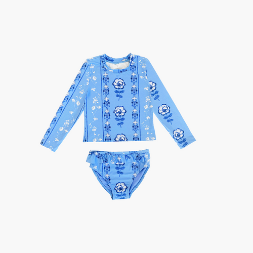 The Tiny Ariel Rashguard - Blue Arcadia Border