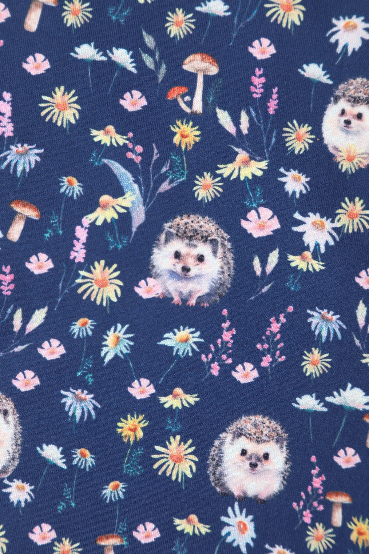 Billie Purple Hedgehog & Mushroom Print Dress