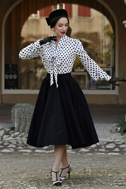 Maisie Black Full Circle Midi Skirt