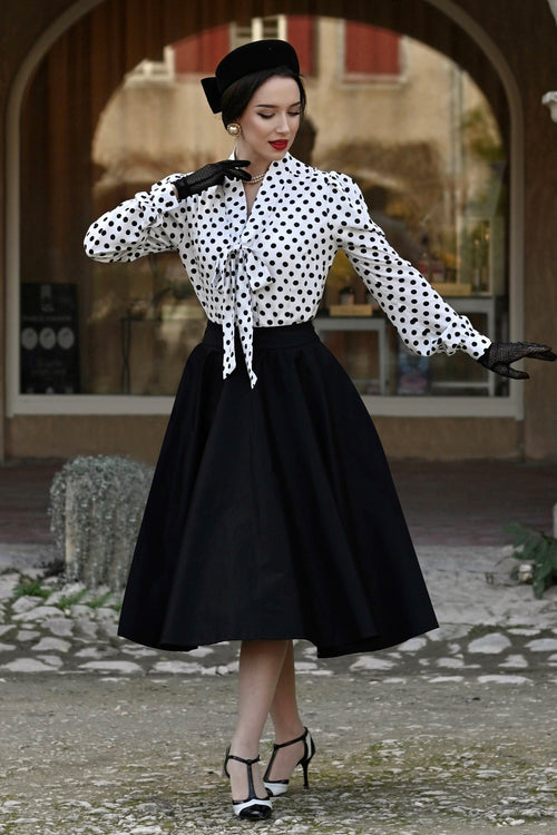 Maisie Black Full Circle Midi Skirt