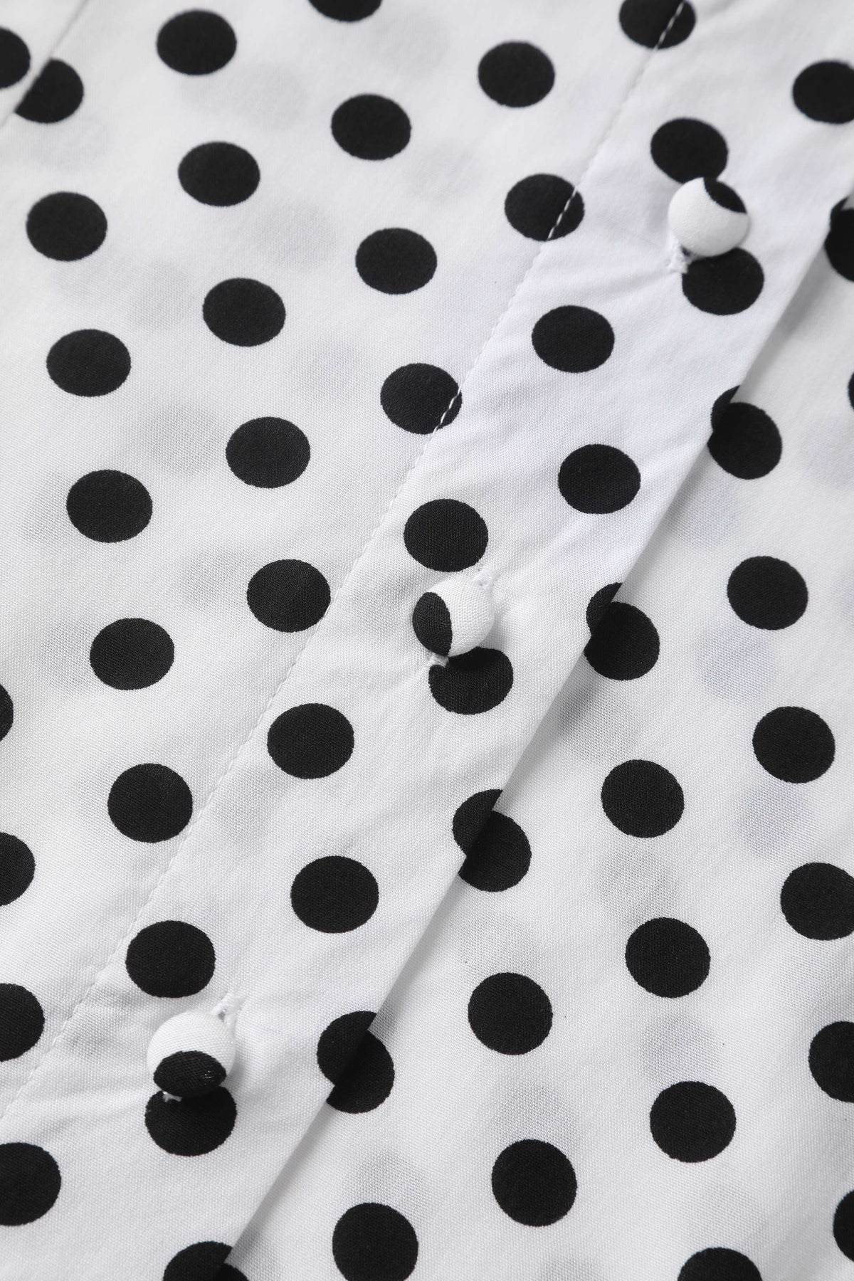 Margaret Polka Dot Long Sleeved Blouse In White