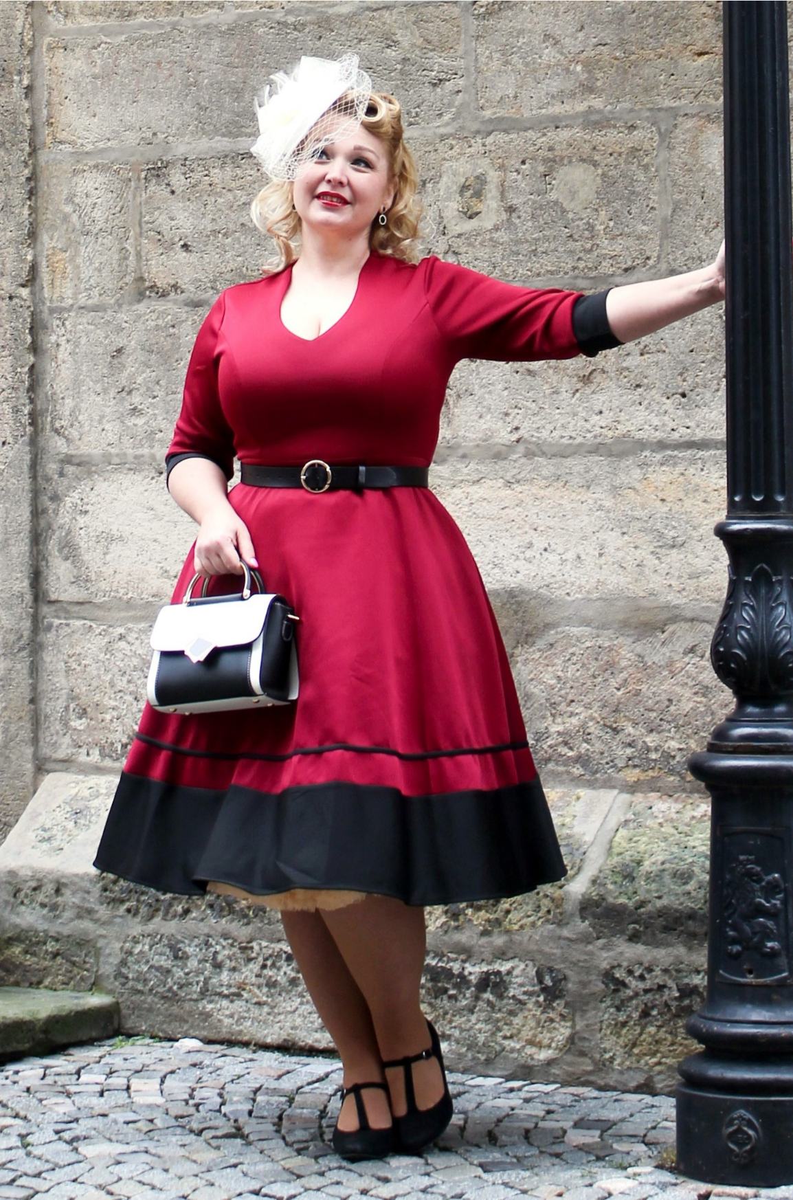 Maria Burgundy Circle Dress