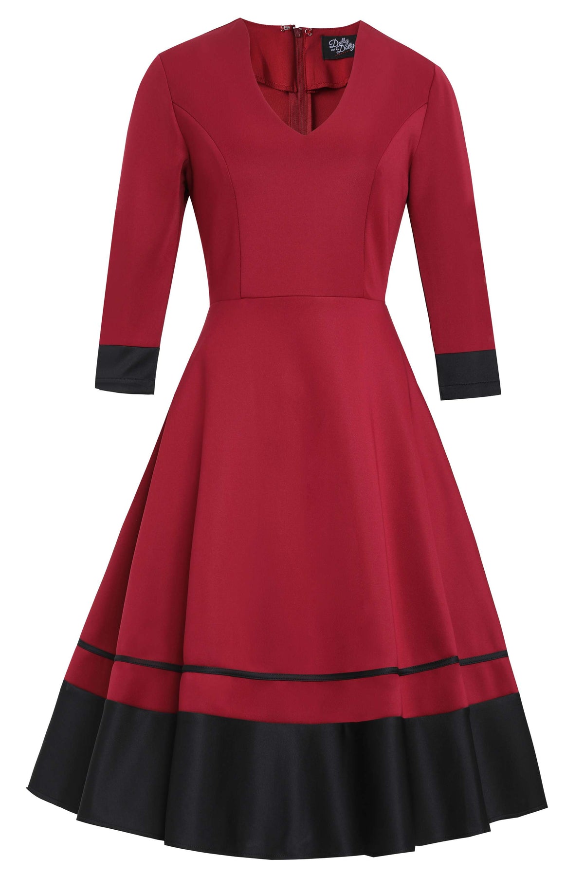 Maria Burgundy Circle Dress