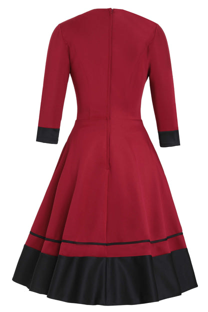 Maria Burgundy Circle Dress