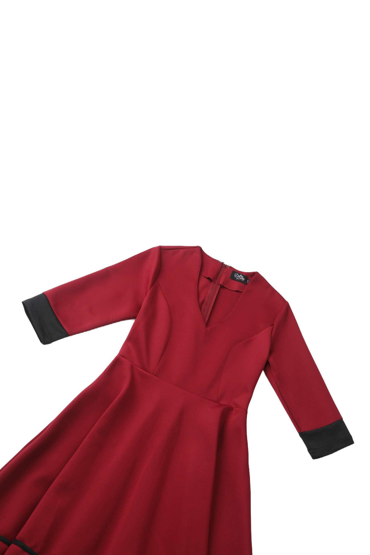 Maria Burgundy Circle Dress