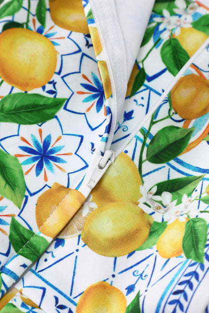 Amanda Mediterranean Lemon Swing Dress