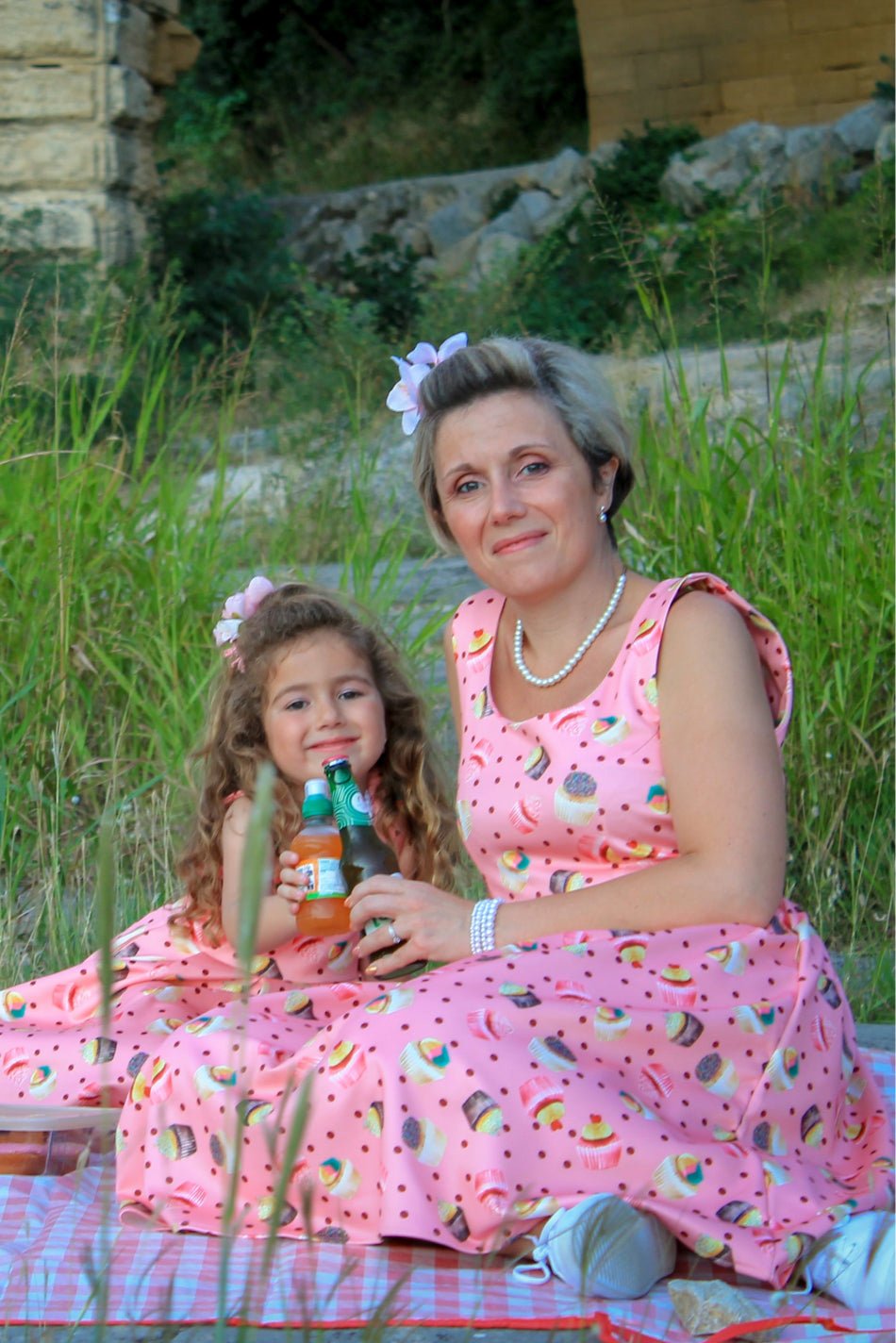 Amanda Pink Cupcake Swing Dress