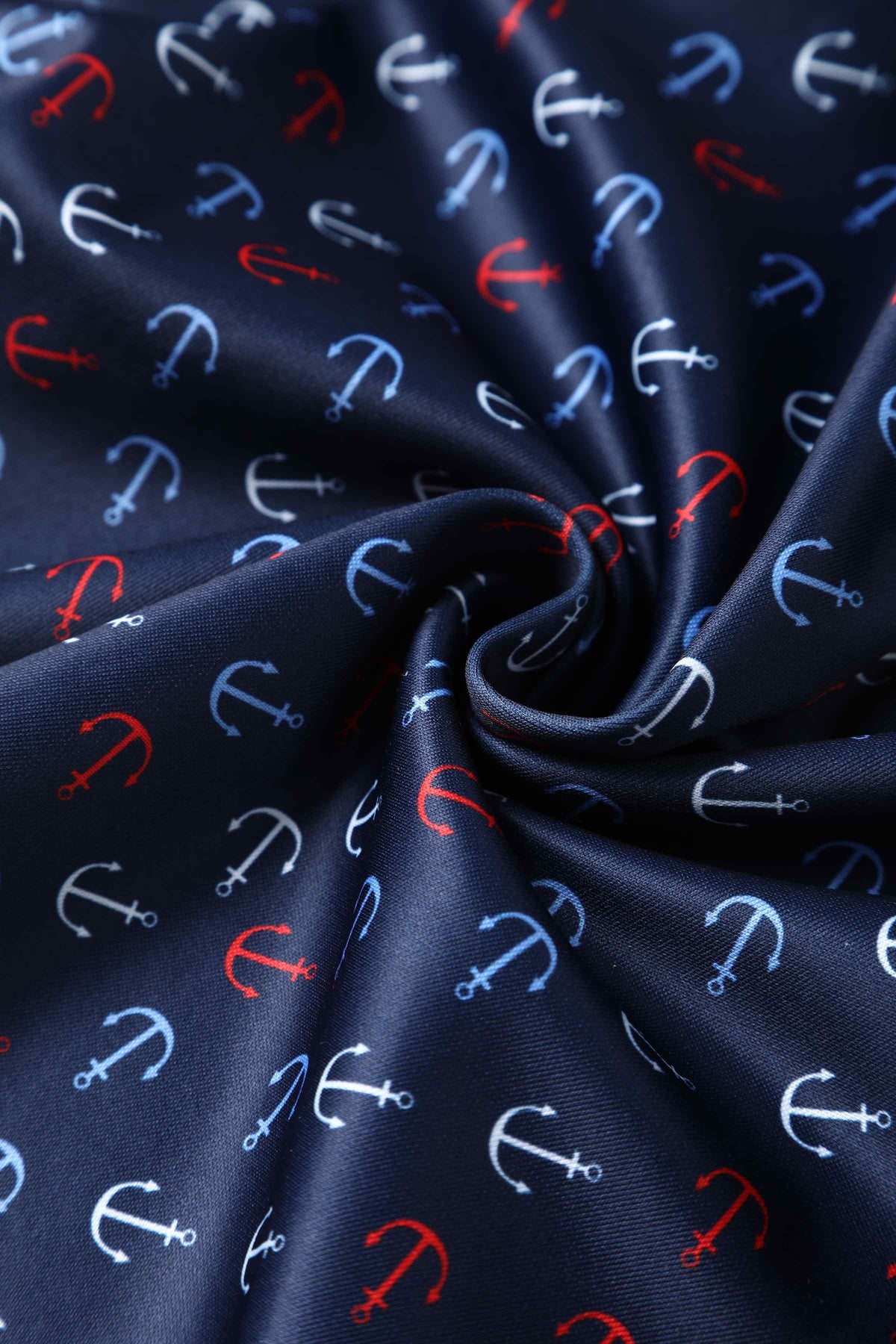 Melissa Navy Blue Nautical Anchor Strapless Dress