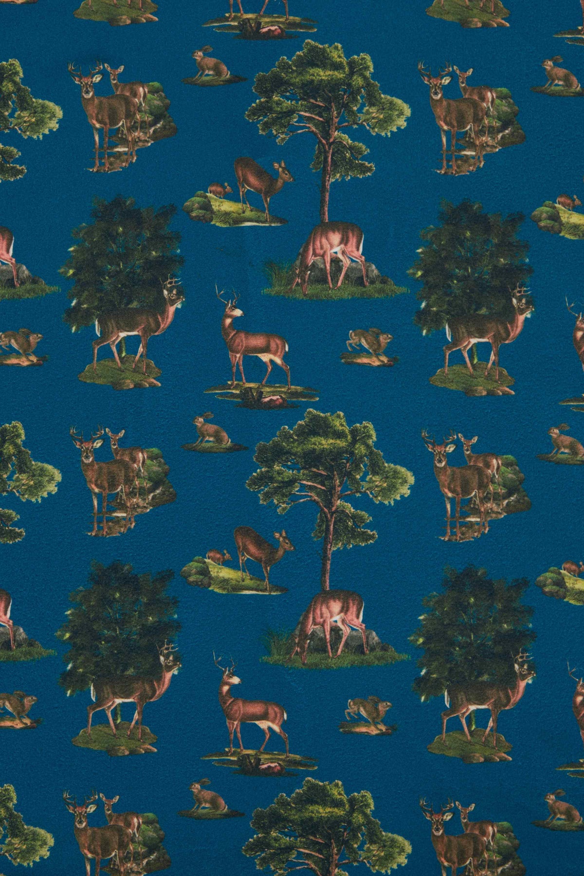 Katherine Navy Deer Forest Long Sleeved Dress