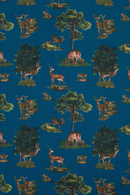 Katherine Navy Deer Forest Long Sleeved Dress