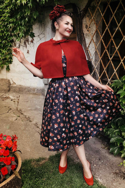 Lily Off Shoulder Rockabilly Circle Dress