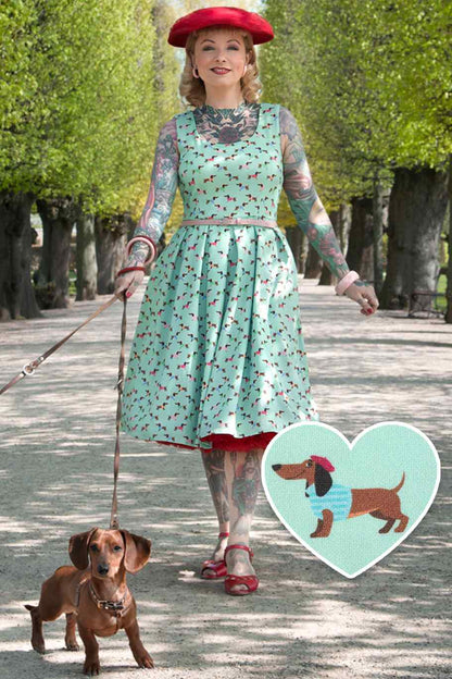 Amanda Picasso Sausage Dog Flared Dress