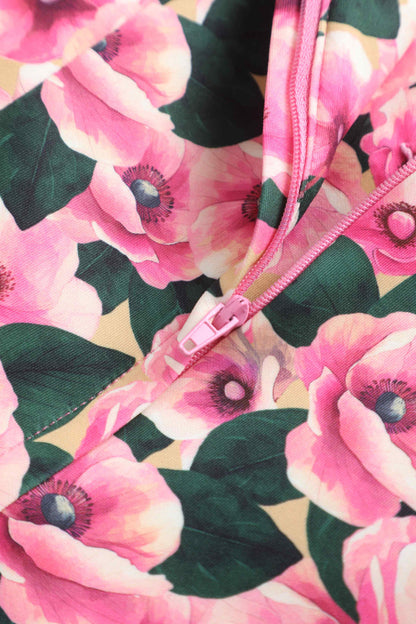 Lily Pink Poppy Off Shoulder Dress
