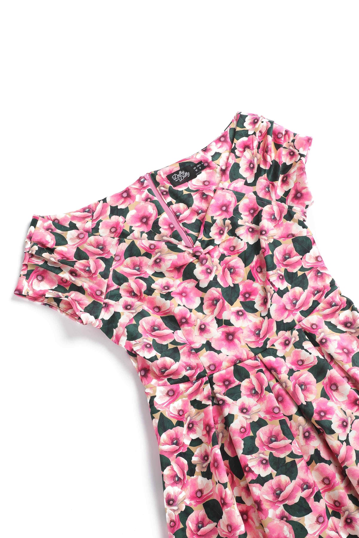 Lily Pink Poppy Off Shoulder Dress