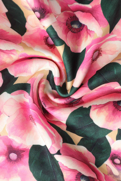 Lily Pink Poppy Off Shoulder Dress