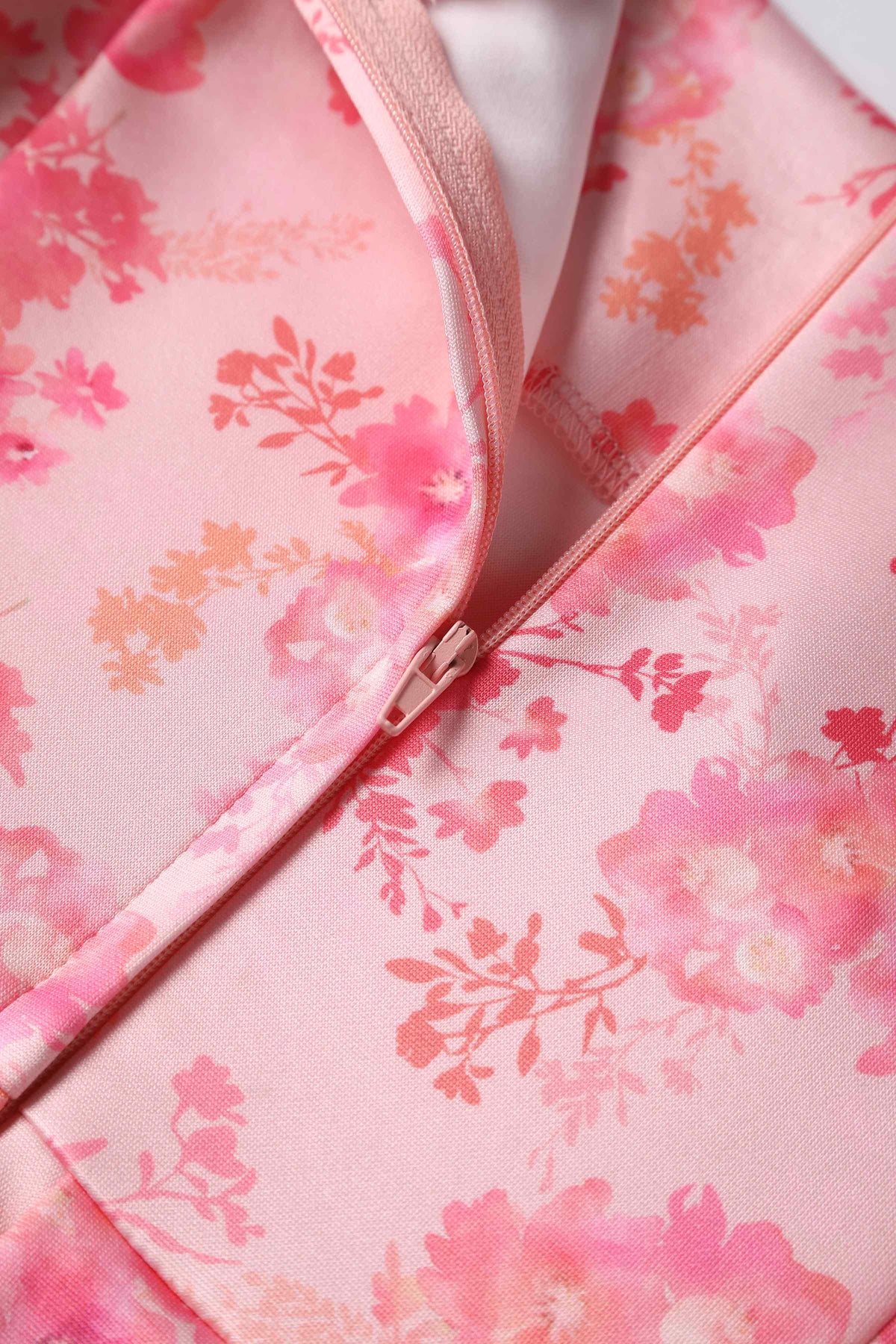 Amanda Pink Shadow Floral Swing Dress