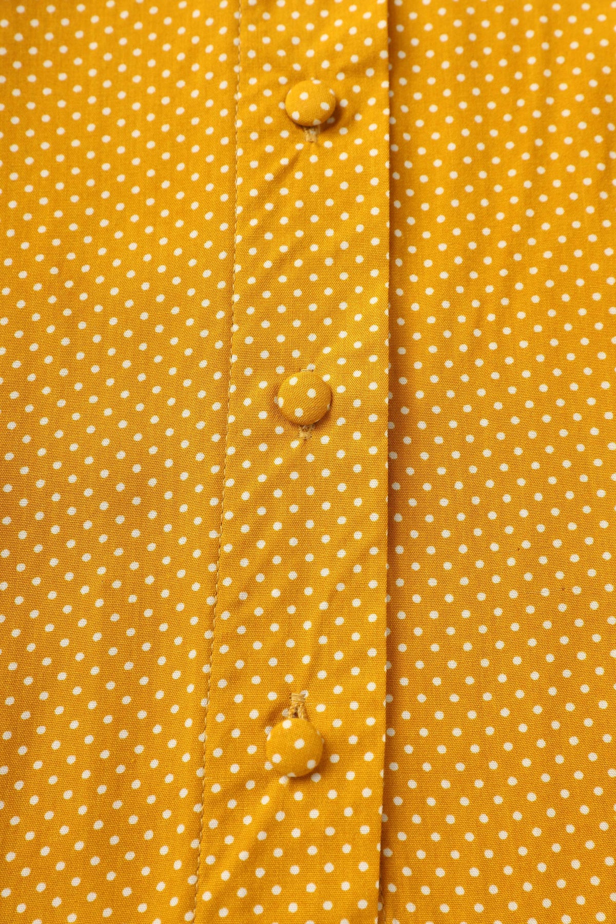 Margaret Polka Dot Long Sleeved Blouse In Yellow