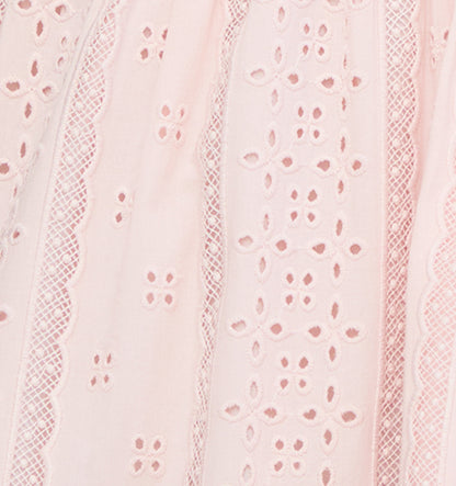 The Baby Ellie Nap Dress - Pink Broderie Voile