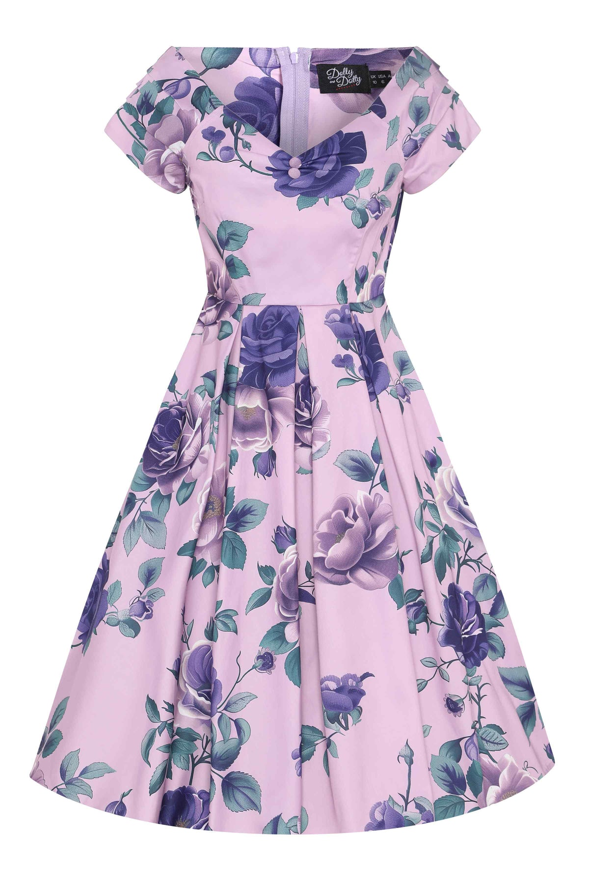 Lily Purple Rose Off Shoulder Midi Dress
