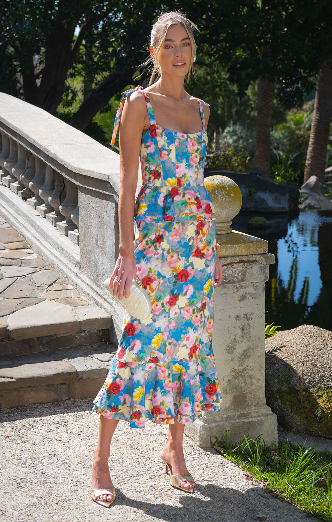 Pauline Peplum Dress ~ Blissful Garden Gala