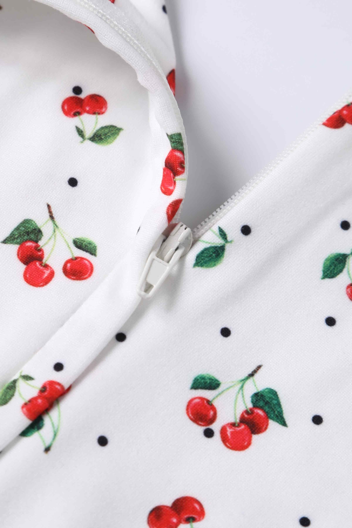 Donna Cherry White Crossover Bust Dress