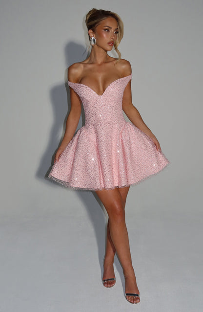 Sapphire Mini Dress - Blush