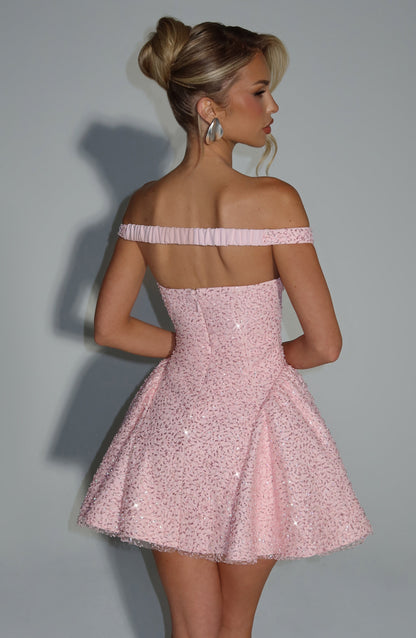 Sapphire Mini Dress - Blush