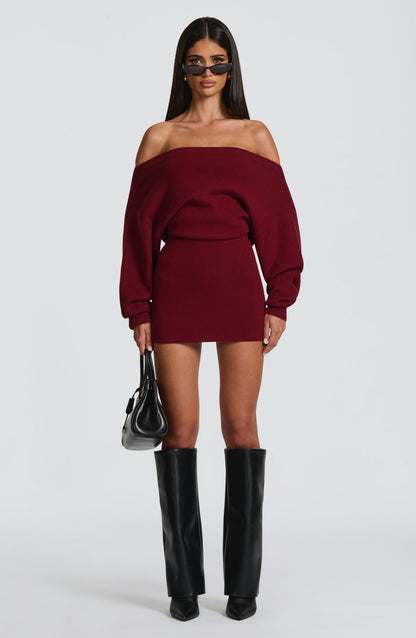 Sawyer Mini Dress - Burgundy